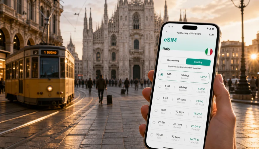 Milan eSIM for mobile internet