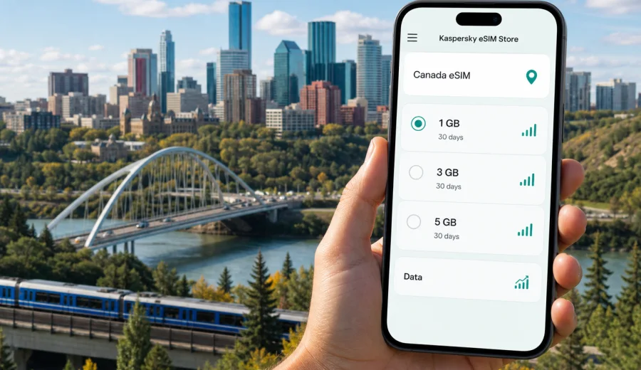 Edmonton eSIM for Mobile Internet