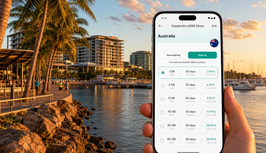 Darwin eSIM: mobile internet for your trip