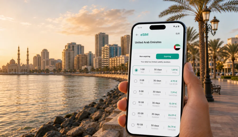 Ajman eSIM for mobile internet