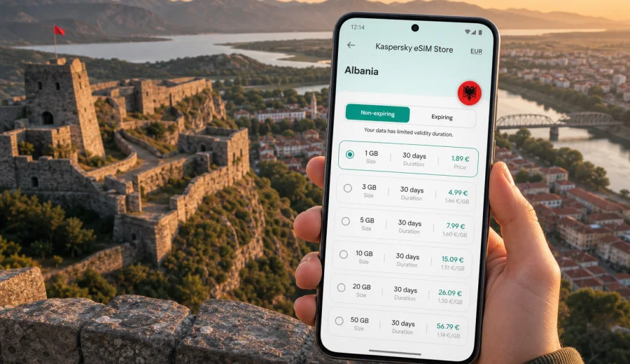 Shkoder eSIM for mobile internet in Albania