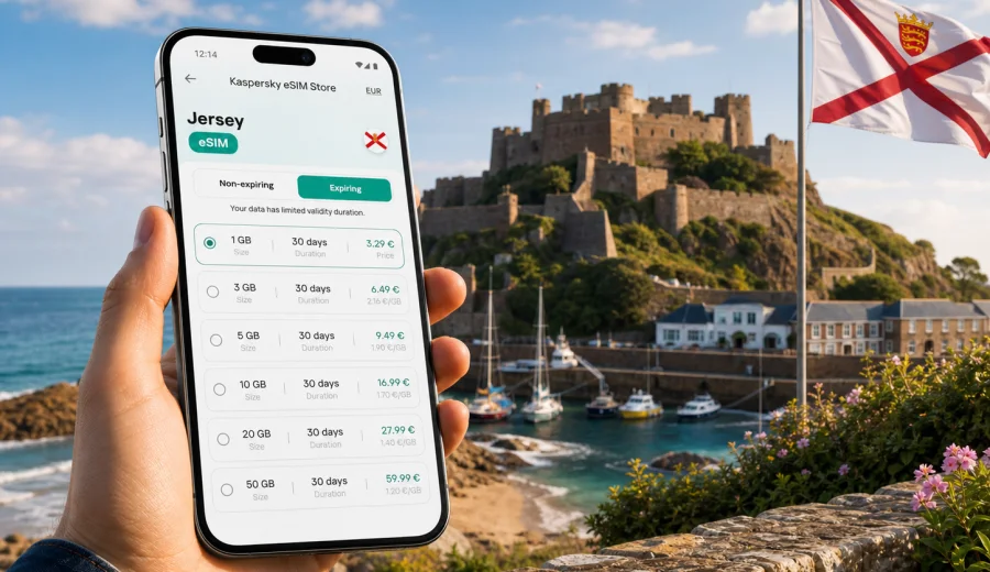 Jersey eSIM: mobile internet travel guide