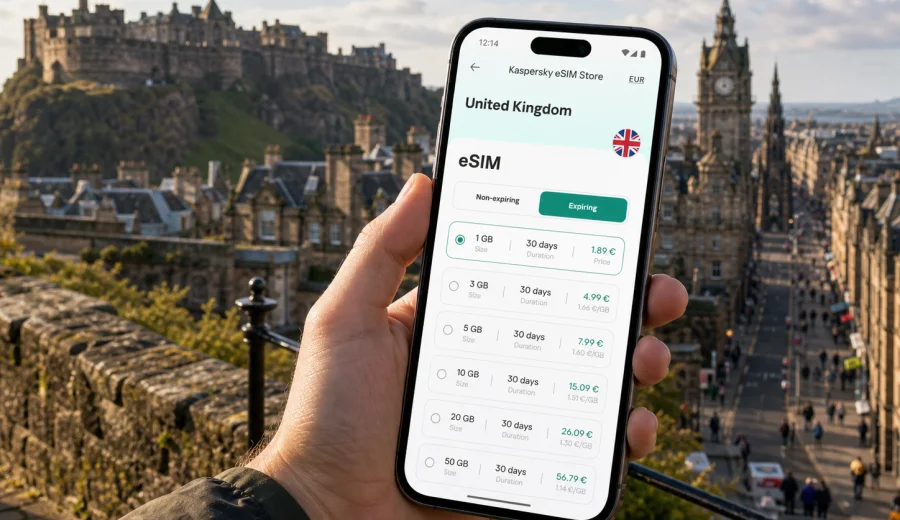 Edinburgh eSIM: Mobile Connection and Internet