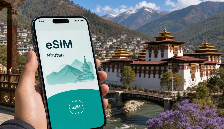 Thimphu eSIM for mobile internet in Bhutan