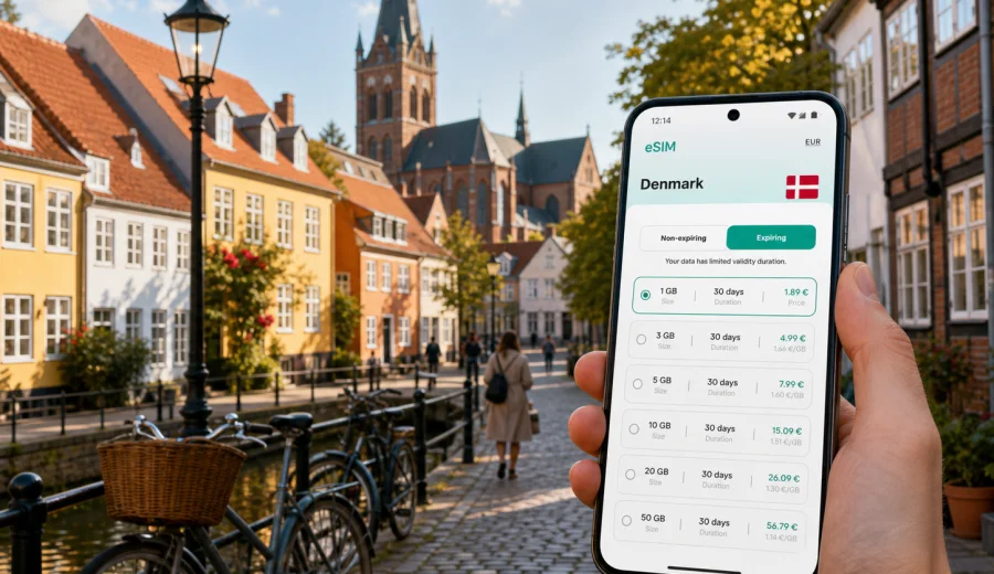 Odense eSIM: mobile internet for Denmark trips