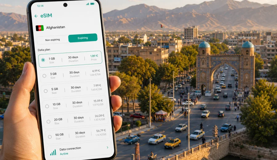 Jalalabad eSIM for Mobile Internet
