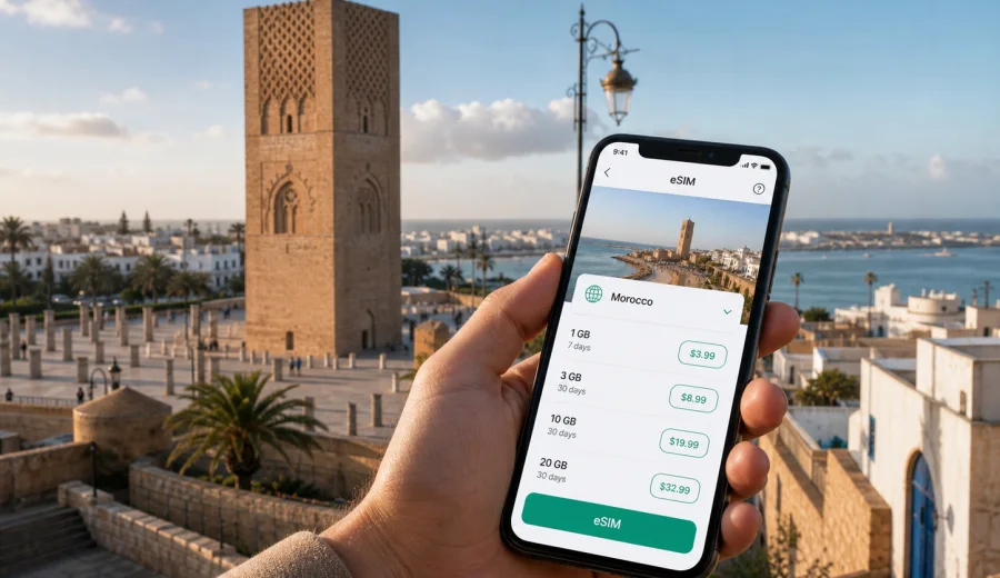Rabat eSIM: mobile internet for Morocco travel