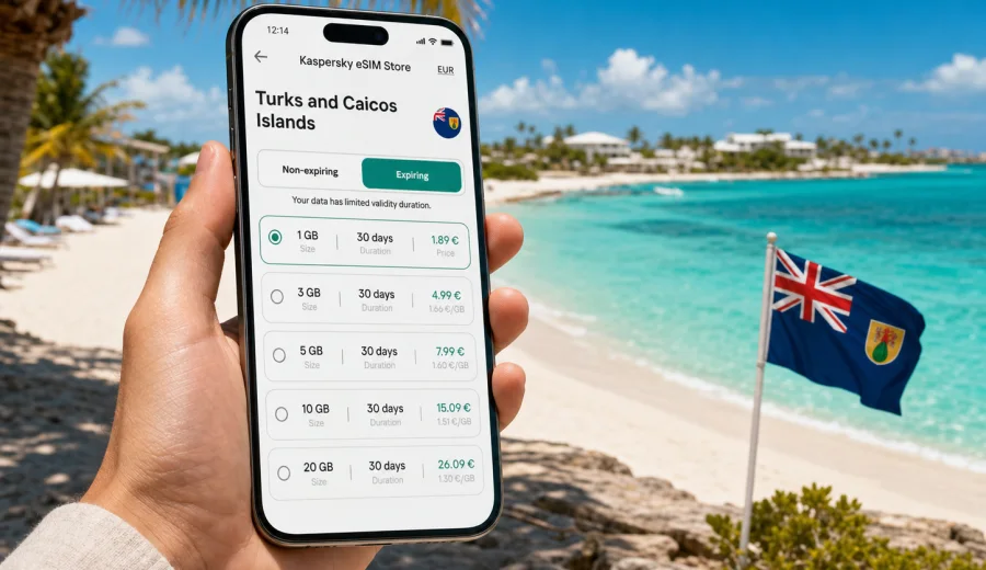 eSIM for Turks and Caicos Islands travel