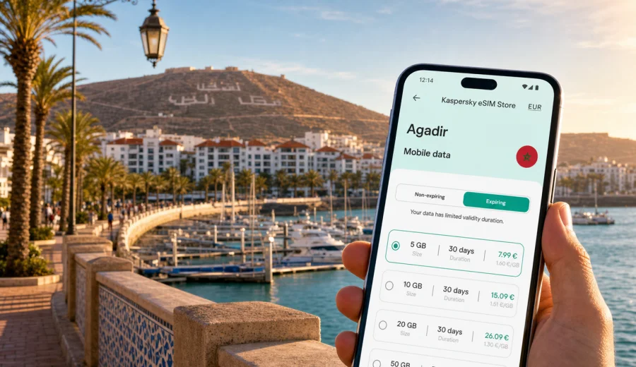 Agadir eSIM: mobile internet for Morocco travel