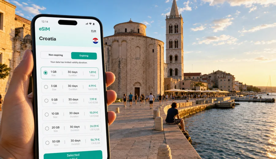 Zadar eSIM: mobile internet and connection guide
