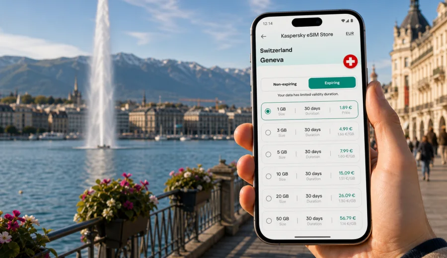 Geneva eSIM for Mobile Internet in Switzerland