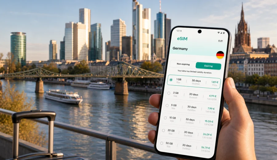 Frankfurt eSIM for mobile internet