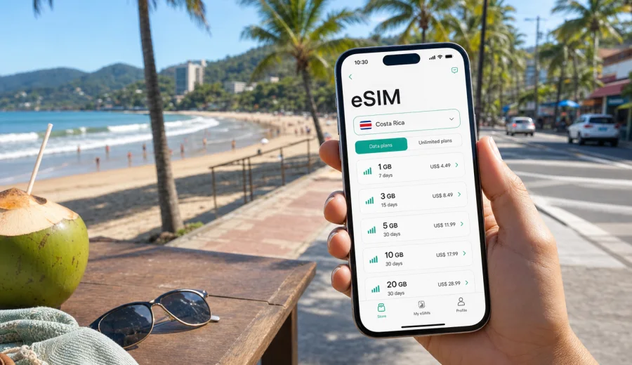 Jaco eSIM: Mobile Internet for Costa Rica