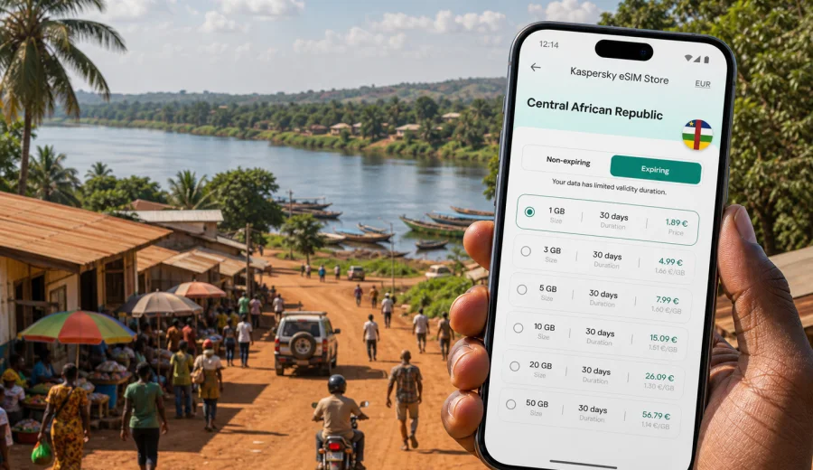 Bangassou eSIM for Mobile Internet