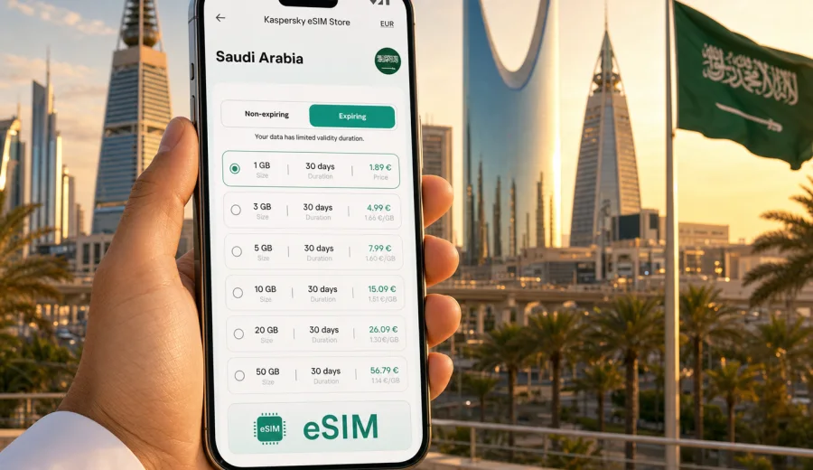 Saudi Arabia eSIM: mobile internet for travel