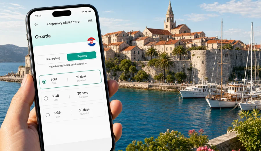 Korcula eSIM: Mobile Internet for Your Trip