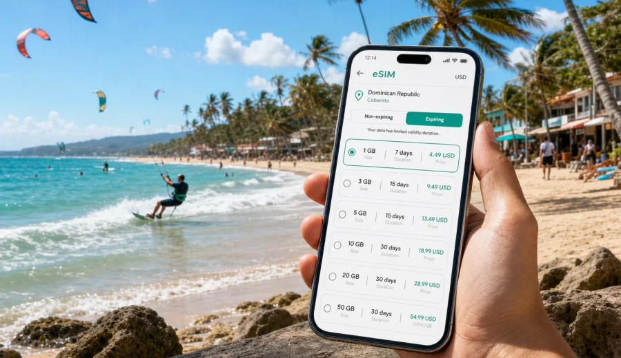 Cabarete eSIM for mobile internet travel