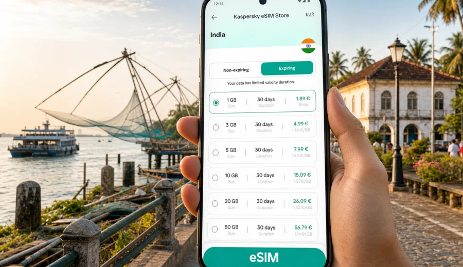 Kochi eSIM for mobile internet in India