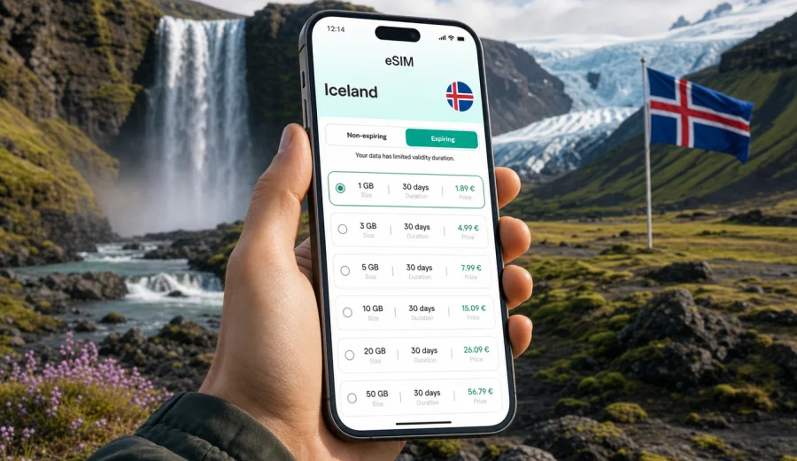 eSIM for Iceland: mobile internet guide