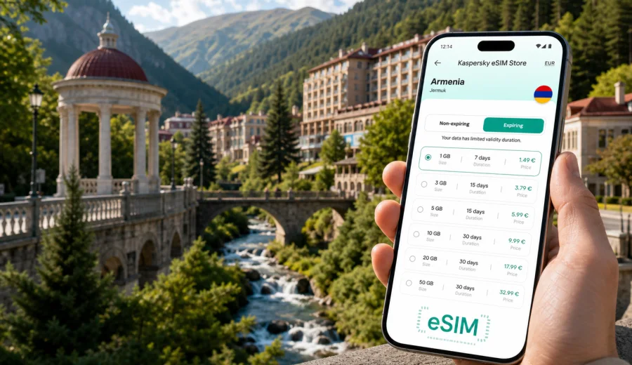 Jermuk eSIM: Mobile Internet for Armenia Travel