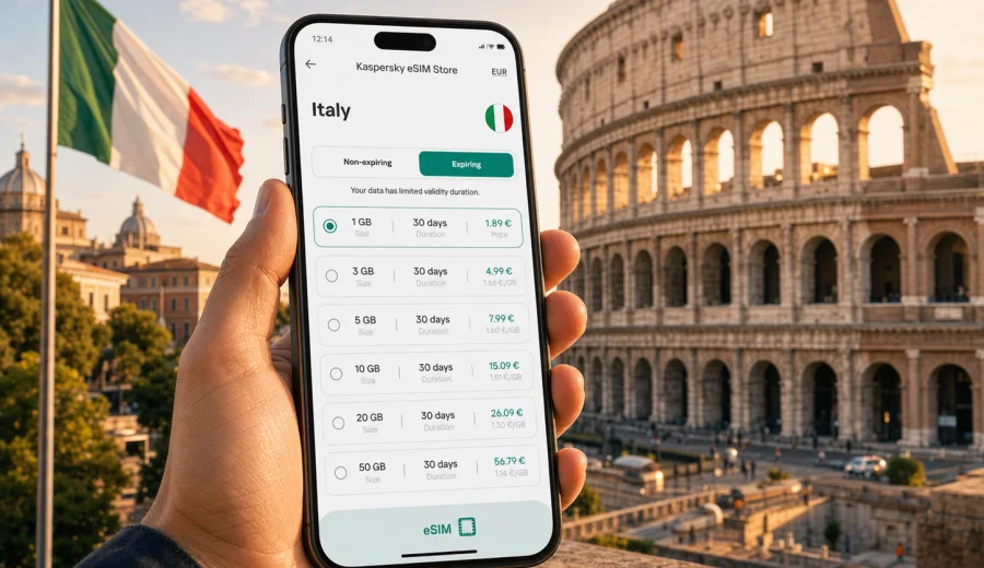 Italy eSIM for mobile internet travel