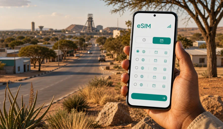 Jwaneng eSIM: Mobile Internet for Botswana Trips