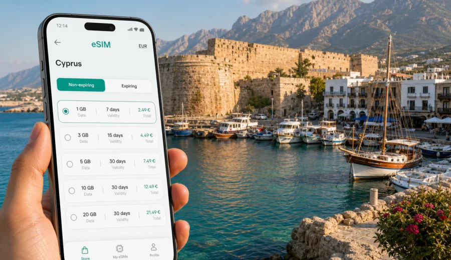 Kyrenia eSIM: mobile internet in Cyprus