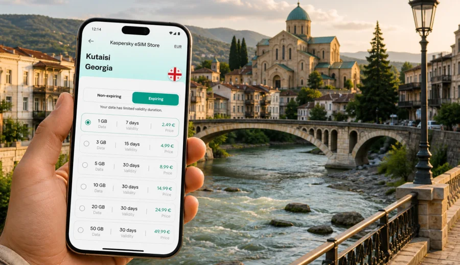 Kutaisi eSIM for mobile internet in Georgia