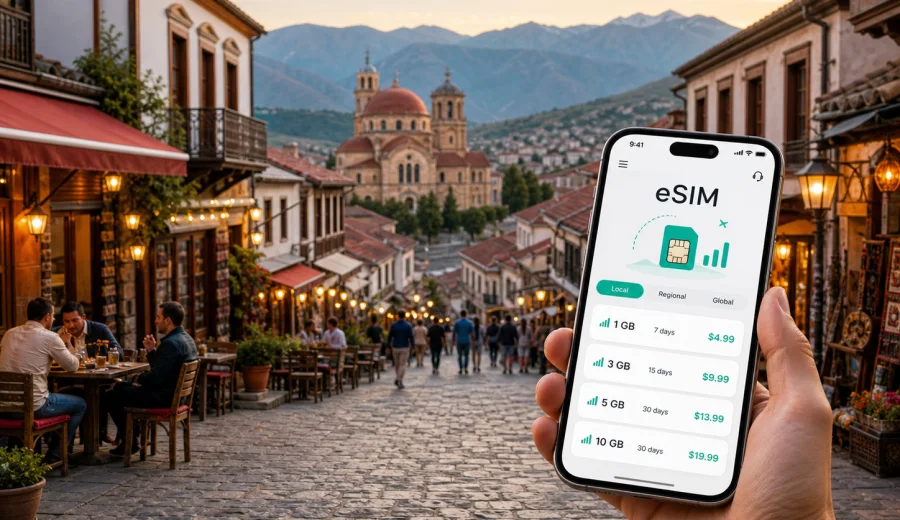 Korca eSIM: mobile internet for Albania trips