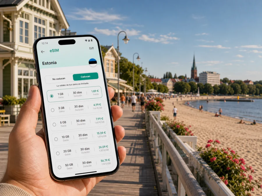 eSIM en Parnu: internet móvil para viajar