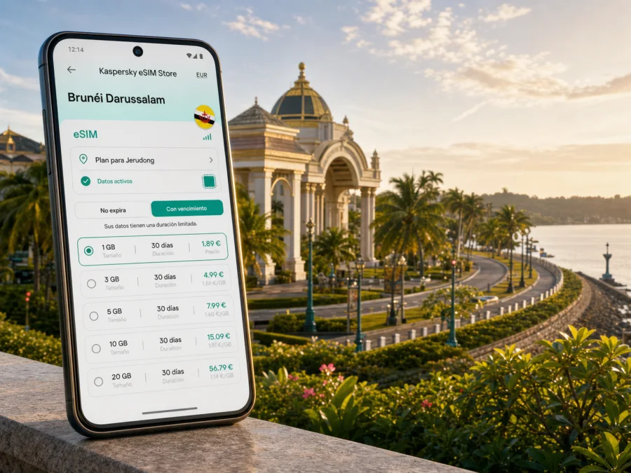eSIM en Jerudong: internet móvil para viajar