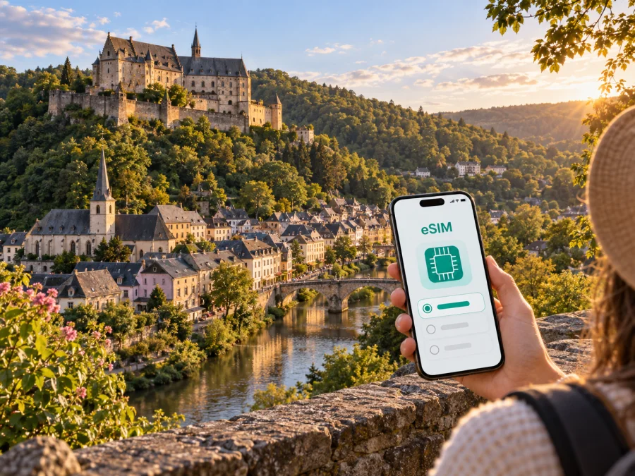 eSIM en Vianden: internet móvil en Luxemburgo