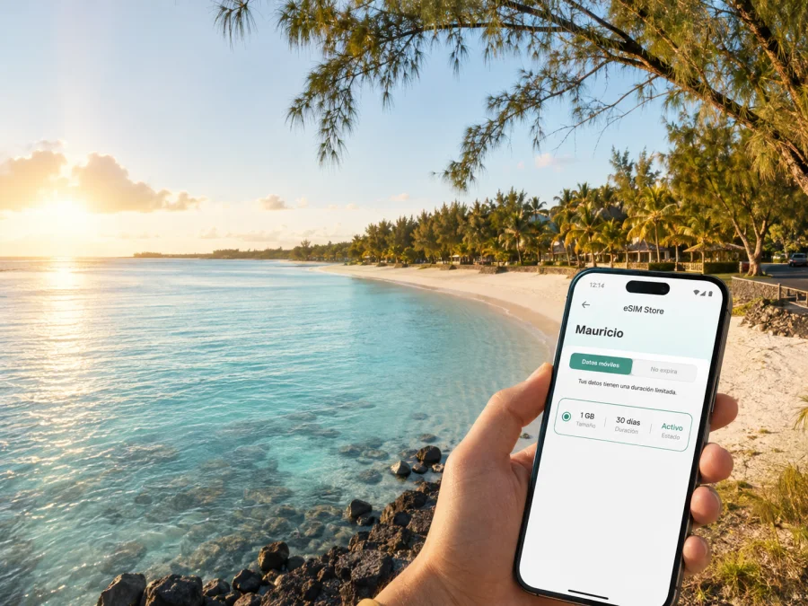 eSIM para Belle Mare: internet móvil en Mauricio