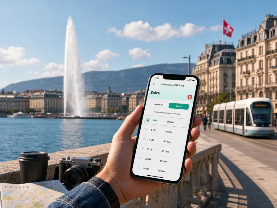 eSIM en Ginebra: internet móvil de viaje