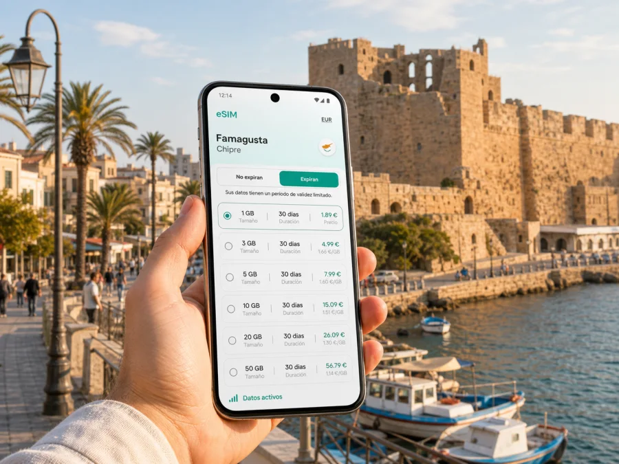 eSIM en Famagusta: internet móvil para viajar