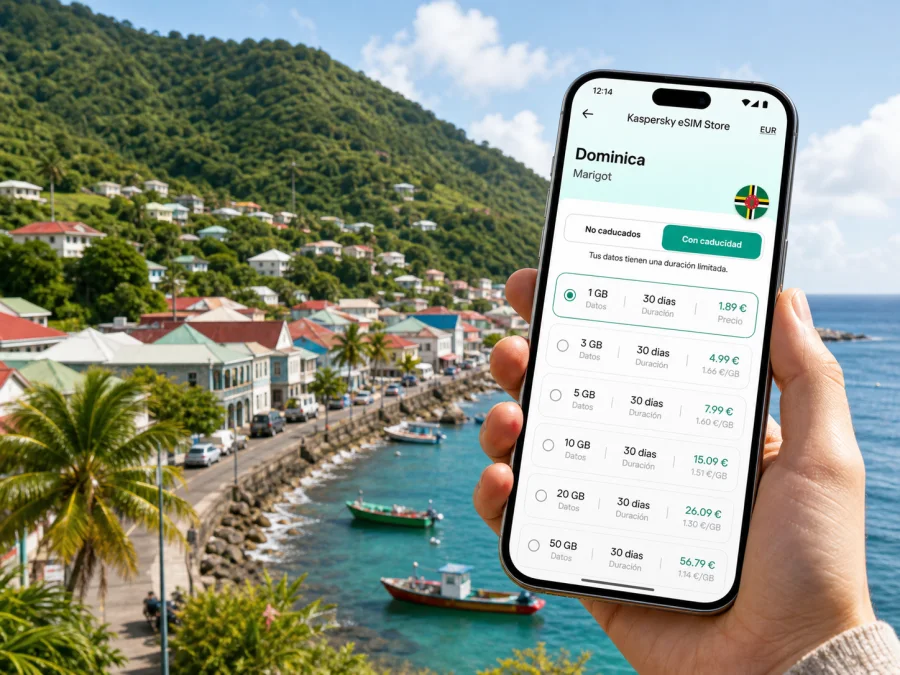 eSIM en Marigot: internet móvil en Dominica