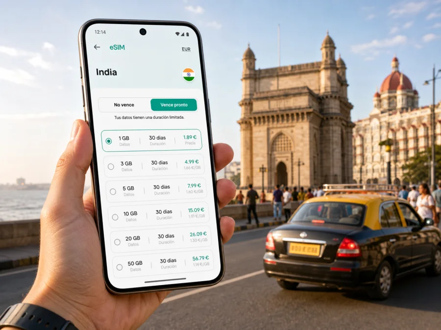 eSIM para Bombay: internet móvil de viaje