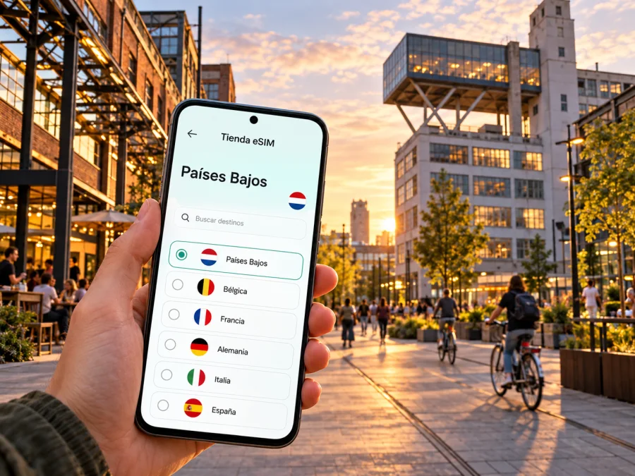 eSIM en Eindhoven: internet móvil en Países Bajos