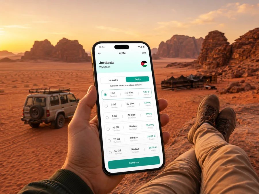 eSIM para Wadi Rum, Jordania | Kaspersky