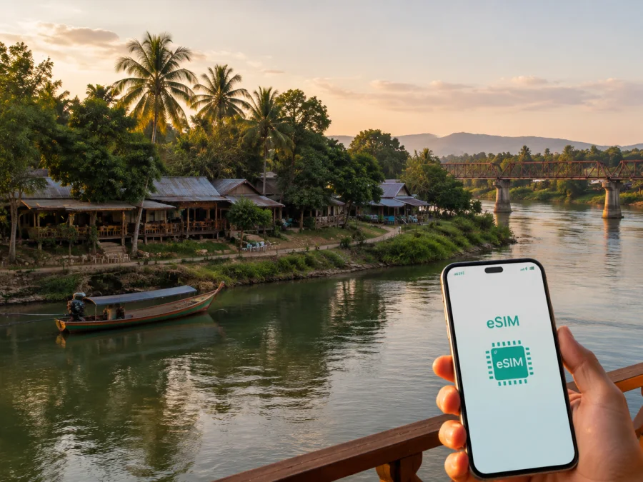 eSIM para Don Det: internet móvil en Laos