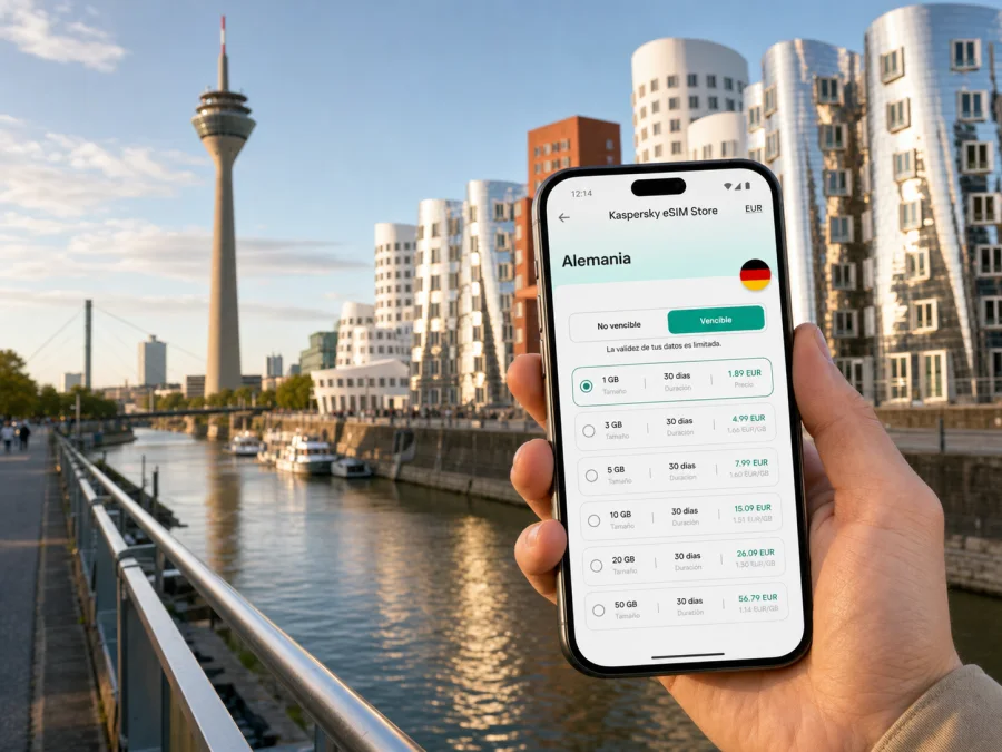 eSIM en Düsseldorf: internet móvil de viaje
