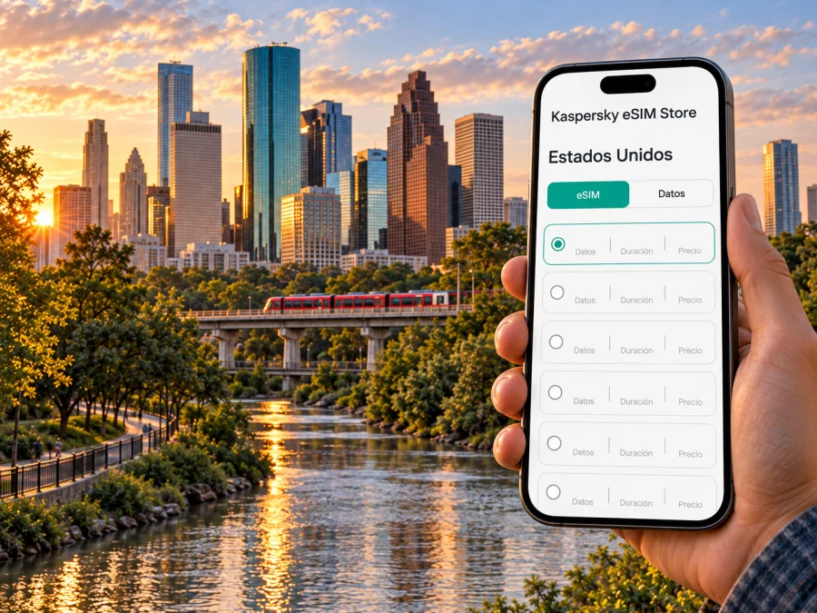eSIM en Houston: internet móvil en Estados Unidos