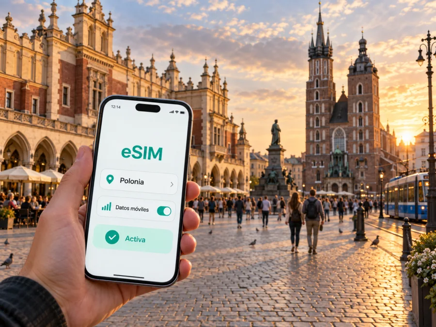 eSIM en Cracovia: internet móvil para tu viaje