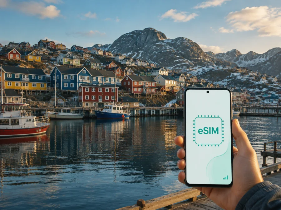 eSIM en Sisimiut: internet móvil en Groenlandia