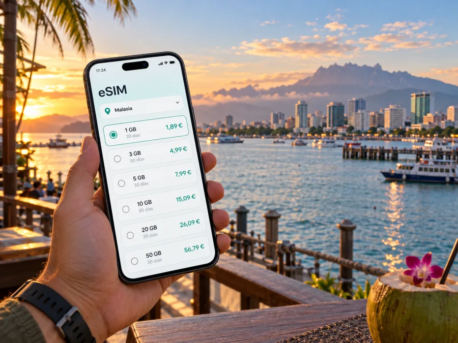 eSIM para Kota Kinabalu: internet móvil en Malasia