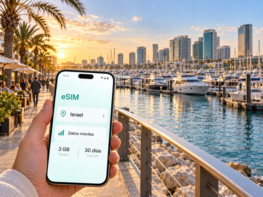 eSIM para Herzliya: internet móvil en Israel