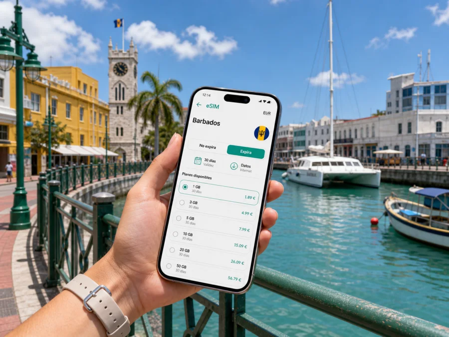 eSIM en Bridgetown: internet móvil para viajar