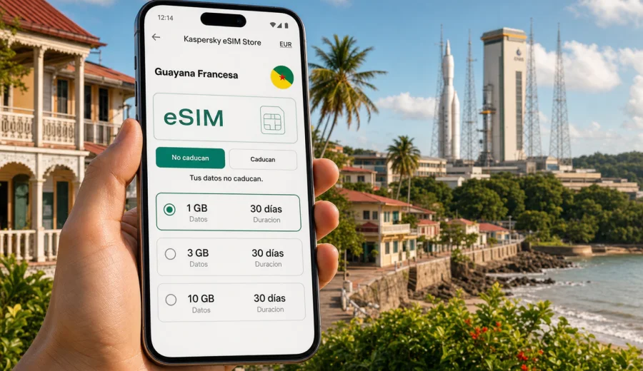 eSIM para Guayana Francesa: internet móvil