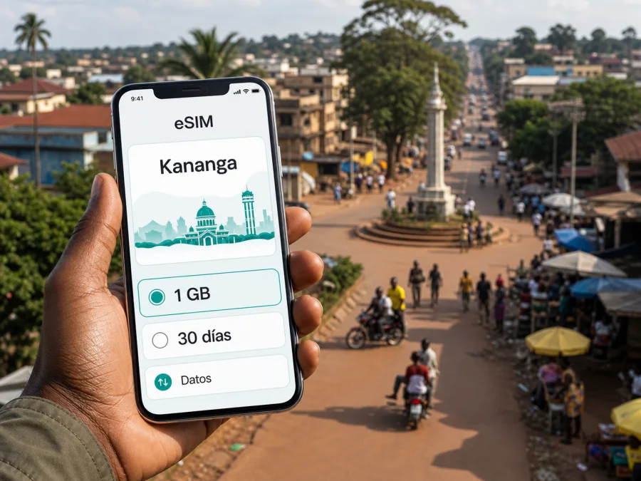 eSIM para Kananga: internet móvil de viaje