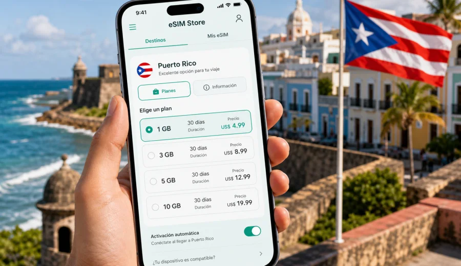 eSIM para Puerto Rico: internet en viaje